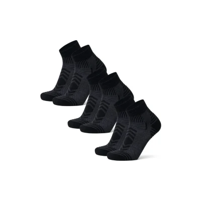 Imagen de DANISH ENDURANCE Calcetines Senderismo Antiampollas, Cortos, 3 Pack, Negro, 35 38