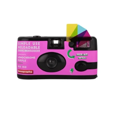 Imagen de Lomography Cámara de película recargable uso simple LomoChrome morado