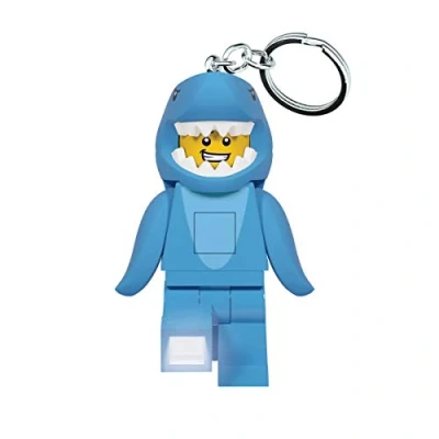 Imagen de Llavero LEGO Icónico Chico Tiburón con Linterna LED Regalo para Niños Figura 82 mm 2 Pilas CR2025 Incluidas