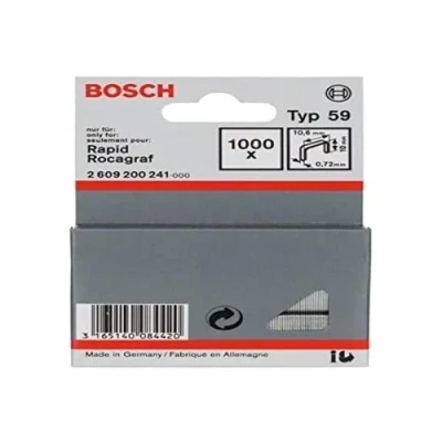Imagen de Bosch Professional 2 609 200 241 Grapa de alambre fino tipo 59 10,6 x 0,72 10 mm (pack 1000)