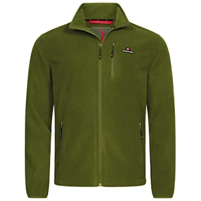 Imagen de Höhenhorn Eigler Chaqueta de forro polar con cremallera para hombre, exterior, senderismo, excursionismo, verde, M