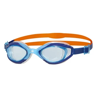 Imagen de Zoggs Sonic Air Junior with UV Protection and Anti Fog Gafas de natación, Blue/Navy/Orange, 6 14 años
