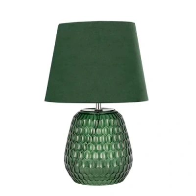 Imagen de Pauleen Crystal Velours 48157 luminaria de sobremesa, Pantalla Aterciopelada, lámpara, máx. 40 W E14 Verde 230 V Vidrio/Tela