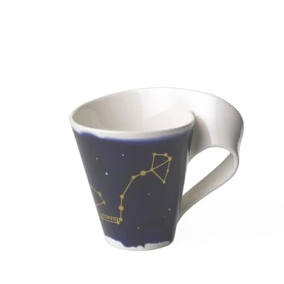 Imagen de Villeroy &amp; Boch 10 1616 5820 NewWave Stars Asa Elegante Taza con Motivo de Escorpio, Porcelana, Apta para lavavajillas, Blanco/Azul, 300 ml