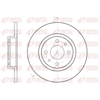 Imagen de REMSA 6191.00 Disco de freno Eje delantero 257, 257 12 4 macizo FIAT: Panda III Hatchback, 500 Punto II LANCIA: Y, DELTA 2, Y10