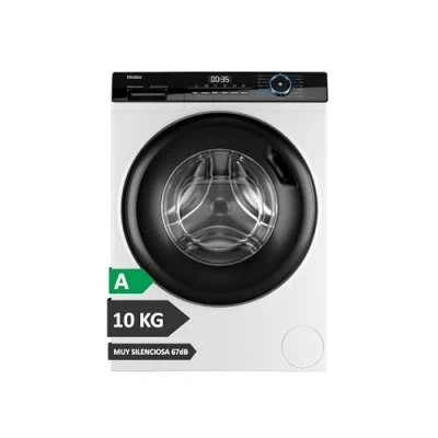 Imagen de Haier I Pro Series 3 HW100 B14939 IB Lavadora Carga Frontal 10KG, Función Vapor, Motor Direct Motion, Tratamiento Antibacterias, 1400 RPM, Fin Diferido, Detector Automático de KG, 15 Programas,Blanco
