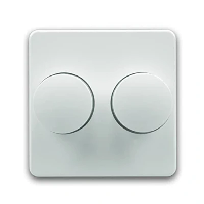 Imagen de OPUS® 1 cubierta para regulador giratorio doble, color: blanco alpino.