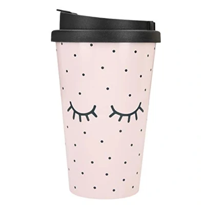 Imagen de Depesche 2180.037 To Go Vaso de plástico para llevar (350 ml), diseño ojos cerrados