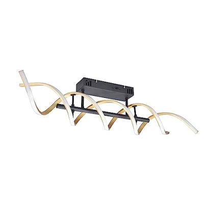 Imagen de Trio, Plafón, Sequence incl. 1 x LED,SMD,41,0 Watt,2300+3000+4000K,5000 Lm. Plástico, Blanco, Cuerpo: Aluminio pintado, Bronce mate A:90,0cm, L:14,0cm, A:20,5cm DIP Switch
