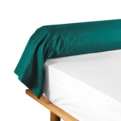 Imagen de douceur d&#039;intérieur, Lina Bolster Funda de Almohada (85 x 185 cm), 100% algodón, Color Esmeralda