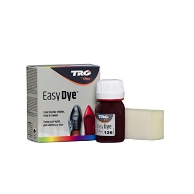 Imagen de TRG The One Tinte para Calzado y Complementos de Piel Tintura zapatos Piel, Lona Sintética con Esponja aplicadora Easy dye #126 Cardinal, 25ml