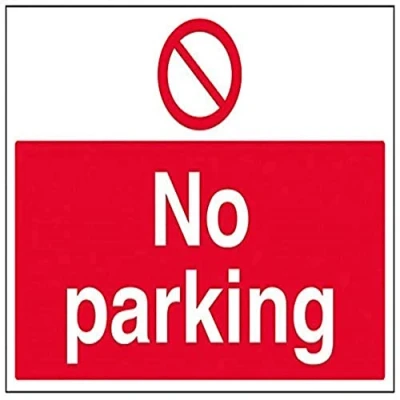 Imagen de vsafety 52042bf r &quot;no parking&quot; prohibición acceso signo, plástico rígido, paisaje, 400 mm x 300 mm), color rojo