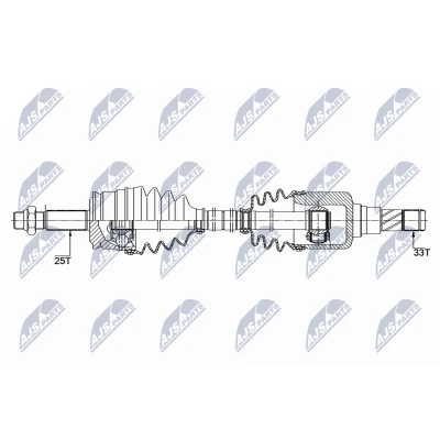 Imagen de NTY NPW ME 118 Árbol de transmisión Eje delantero, derecha 916 75 MITSUBISHI: COLT 6