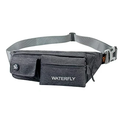 Imagen de Waterfly Riñonera Running Impermeable Hombre y Mujer para Deportiva Ciclismo Senderismo (Gris Oscuro)