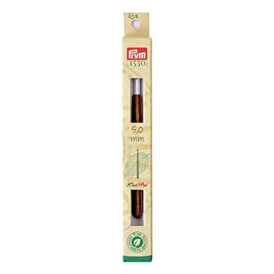 Imagen de Prym 223506 Aguja de Ganchillo (5,00 mm), Madera, Multicolor, 5,0 mm