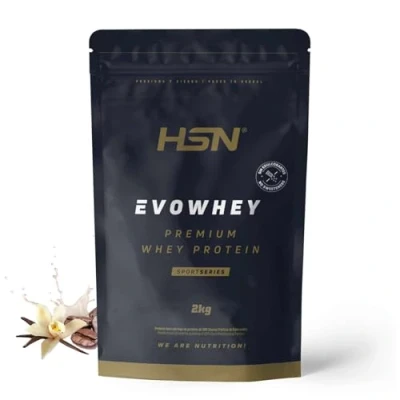 Imagen de HSN Evowhey Protein Sin Edulcorantes Vainilla y Café 2Kg = 67 Tomas por Envase Concentrado de Proteína Suero 100% Whey Concentrate No GMO, Vegetariano, Gluten ni Soja