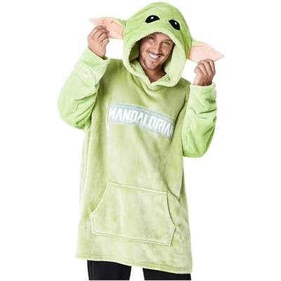Imagen de Disney Baby Yoda Sudaderas Hombres, Manta con Capucha, Sudadera Forro Polar The Mandalorian