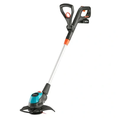 Imagen de Gardena Set Ready To Use Recortadora a batería EasyCut 23/18V P4A: 230 mm diám, mango ajustable, barra protección de plantas y ajuste inclinación mango, con P4A 18 V (14700 20)
