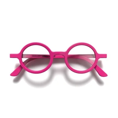 Imagen de LONDON MOLE Gafas de lectura Moley Redondas Lectores Geniales con estilo Hombres Mujeres Unisex Bisagras resorte Rosa + 1.0 aumento