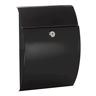 Imagen de ARREGUI Galan E5964 Buzón Exterior de Acero Tamaño S (Correo DIN A5) Pared Pequeño Correo Fácil Instalar Buzon Negro