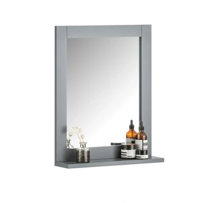 Imagen de SoBuy FRG129 SG Espejo de Pared con 1 Estante baño Color Gris Oscuro ES