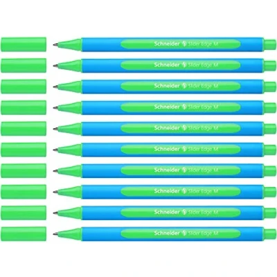 Imagen de Schneider Slider Edge Bolígrafo retráctil (mina M, 10 unidades), color verde