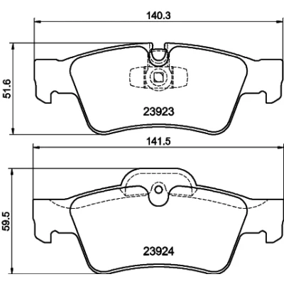 Imagen de HELLA 8DB 355 011 421 Juego de pastillas freno preparado para indicador desgaste MERCEDES BENZ: Clase ML, R, GL