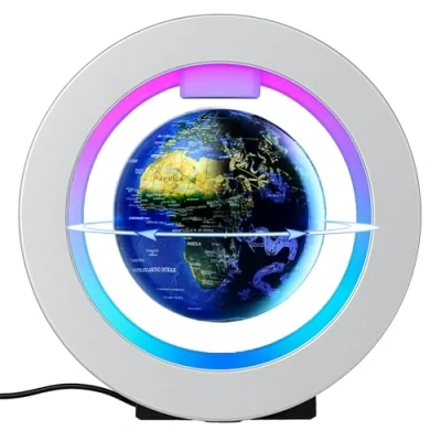 Imagen de Bola del mundo flotante que levita, 10,2 cm, auto spin, constelación, para adultos ideas tecnológicas de regalos hombres, decoración oficina y objetos geniales