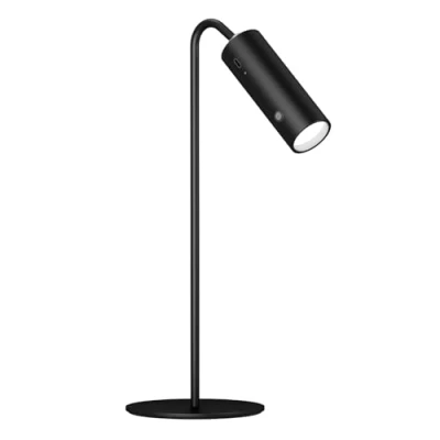 Imagen de EMKE lámpara de mesa LED inalámbrica, 6 en 1, recargable, regulable, con táctil, color negro, exterior, 3 modos color, pared magnética ajustable 360, USB C, IP20