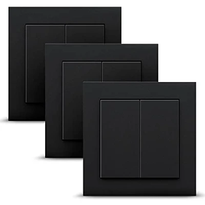 Imagen de GIRA + Senic Interruptor Inteligente Friends of Hue Inalámbrico Homekit con Regulador de Luz para Bombillas Inteligentes Philips Sin Batería y Carga 3x Negro Mate