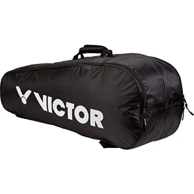 Imagen de VICTOR Bolsa Doble para Raquetas, bádminton, Tenis, Squash, Color Negro