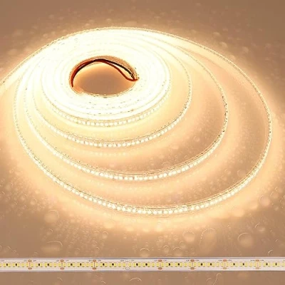 Imagen de JOYLIT 24V Tira LED Exterior 5M CE Prima 240LEDs/M 2240LM/M Alta Luminosidad 3000K Blanco Cálido Tiras Luces CRI 92+, 120W 2835 SMD Regulable Impermeable Light Strip para Comercial, Industrial