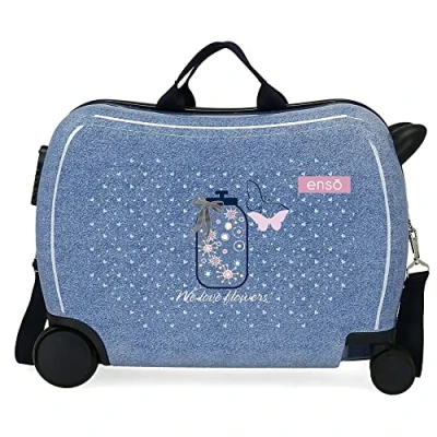 Imagen de Enso We Love Flowers Maleta infantil Azul 50x38x20 cms Rígida ABS Cierre de combinación lateral 34L 1,8 kgs 4 Ruedas