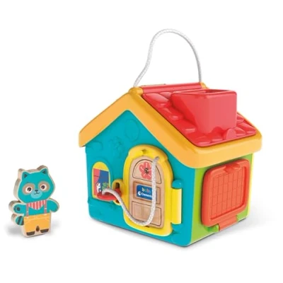 Imagen de Clementoni 17857 Montessori Baby Casita De Actividades Juego Infantil para Desarrollar La Psicomotricidad Fina Y Las Habilidades Manuales, 1 Año, Juguete Bebé 18 Meses