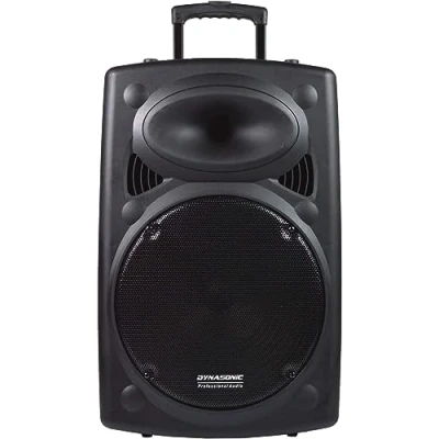 Imagen de DYNASONIC Dynapro 15’ (Segunda Generacion) Altavoz portátil Sistema Audio Profesional Potencia 800W USB Bluetooth, Micrófonos, Negro Soporte para Dispositivos movil y Tablet