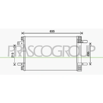 Imagen de PRASCO PG428C001 Condensador con secador 14 11 Aluminio 530 R 1234yf, 134 a PEUGEOT: Expert III Furgón, 308 SW 2, II Hatchback