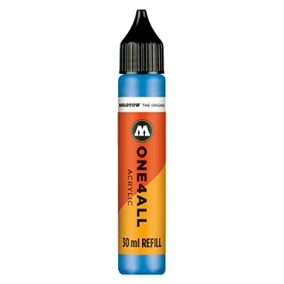 Imagen de Molotow ONE4ALL Recambio acrílico color 230 azul choque 30 ml recarga tinta para marcador permanente