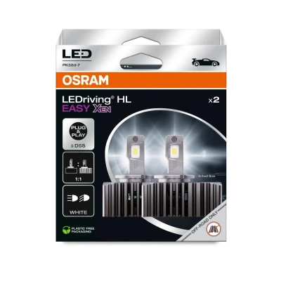 Imagen de OSRAM LEDriving HL EASY XEN ≜ D5S, lámpara LED de luz carretera y cruce, blanco frío 6000 K, no necesita accesorios, solo para uso todoterreno, sin ECE, 2 lámparas