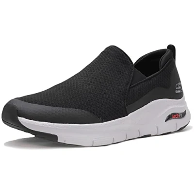 Imagen de Skechers Arch Fit Banlin, Zapatillas para Hombre, Negro / Blanco, 47.5 EU
