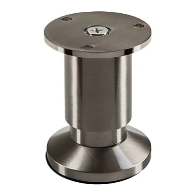 Imagen de SOTECH Pata de mueble TERRA altura 80 mm aspecto acero inoxidable cepillado regulable en hasta máx. 15 mm, carga 250 kg