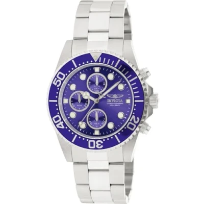Imagen de Invicta Pro Diver, Reloj de cuarzo para hombre acero inoxidable, 43 mm, plata/ Azul