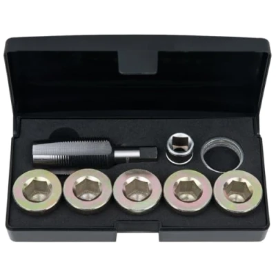 Imagen de KS TOOLS 150.4950 Kit reparación, rosca tapón purga aceite M24x1,5 Maleta de plástico