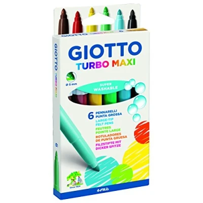 Imagen de Giotto Turbo Maxi Rotuladores, Estuche 6 unidades