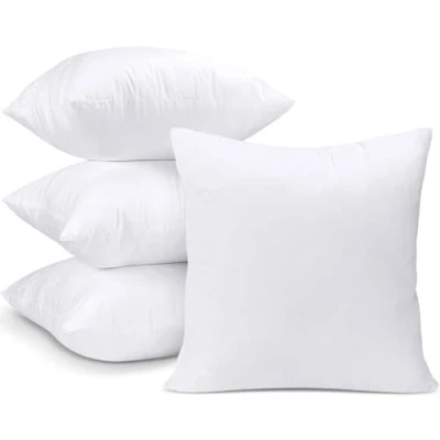 Imagen de Utopia Bedding Relleno de Cojín 55 x cm (4 Unidades), Fibra Virgen Siliconada, Almohadas Sofá (Blanco)