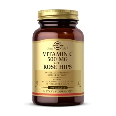 Imagen de Solgar Vitamina C con Escaramujo 500 Mg Comprimidos, Envase de 100
