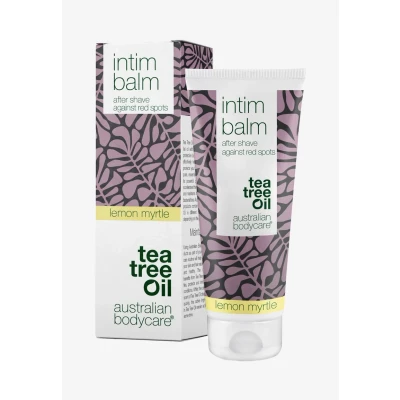 Imagen de Intim Balm Australian Bodycare 100 ml Tea Tree Oil + Lemon Myrtle Bálsamo para después del afeitado íntimo, tratamiento vellos encarnados, sarpullido y rozaduras