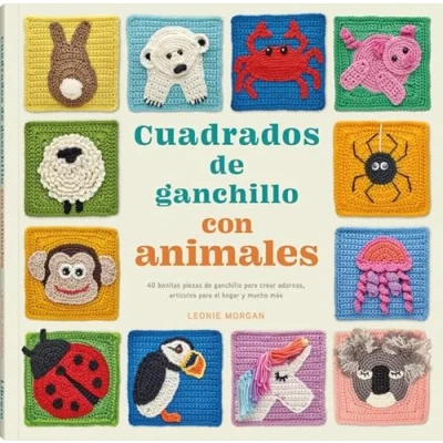 Imagen de Cuadrados de ganchillo con animales: 40 BONITAS PIEZAS PARA crear adornos, artículos el HOGAR Y MUCHO más: ... MAS (COSTURA/PUNTO/GANCHILLO)