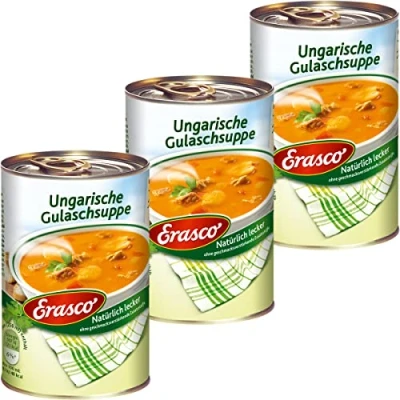 Imagen de N.V. Erasco Sopa húngara de gulasch, fina con carne delicada, 390 ml, 3 unidades