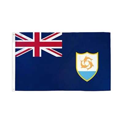 Imagen de AZ FLAG Bandera Anguila 90x60 cm Anguilense 100% Poliéster Con Ojales de Metal integrados 50g Colores Vivos Y Resistente A La Decoloración