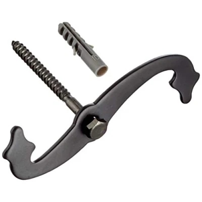 Imagen de Amig Retenedor Contraventana de Espiral 1 Accesorio para Ventanas Tipo S Decorativo Estilo Forja con Acabado Negro Mate Herrajes Rústicos